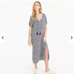 J Crew heart print caftan cover up